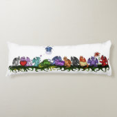 多くのかわいいドラゴンの体の枕 ボディピロー (正面)