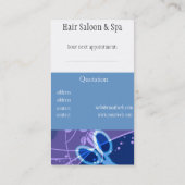 多くのはさみ。 ヘアーサロンのアポイントメント 予約カード (裏面)