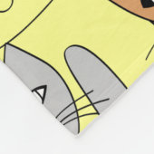 多くのイエローキャッツデザインフリースブランケット フリースブランケット (角)