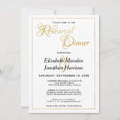 多くのウォーターバイブルエレガント金ゴールドリハーサル夕食会 招待状 (正面)