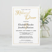 多くのウォーターバイブルエレガント金ゴールドリハーサル夕食会 招待状 (スタンド正面)