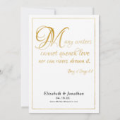 多くのウォーターバイブルエレガント金ゴールドリハーサル夕食会 招待状 (裏面)