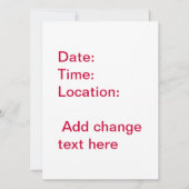 多くのカエルにキス ウェディング招待状 招待状 (裏面)