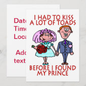 多くのカエルにキス ウェディング招待状 招待状 (正面/裏面)