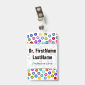 多くのカラフルの円; パーソナライズな名前入りの記章 バッジ (Back with Clip)