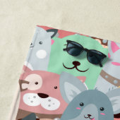 多くのカラフル犬デザインビーチタオル ビーチタオル (インサイチュ)