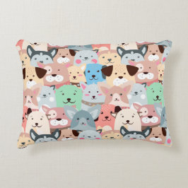 多くのカラフル犬デザイン子供アクセントピロー アクセントクッション