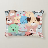 多くのカラフル犬デザイン子供アクセントピロー アクセントクッション (裏面)