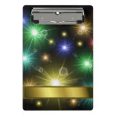 多くのカラフル白熱［赤熱］光を放つフェスティバル灯 ミニクリップボード (正面)