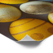 多くのカラフル飾イースター卵 ポスター (角)