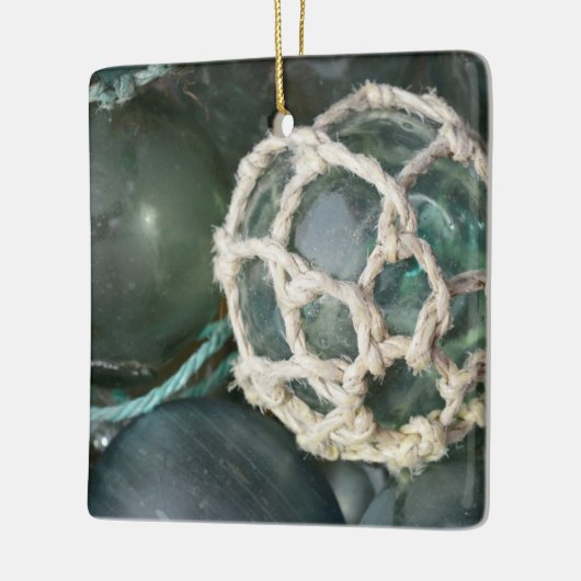 多くのガラス魚釣りフロート、アラスカ セラミックオーナメント (左)