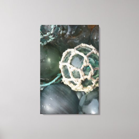 多くのガラス魚釣り、アラスカ キャンバスプリント (正面)