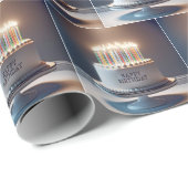 多くのキャンドルのあるお誕生日ケーキ ラッピングペーパー (ロールコーナー)