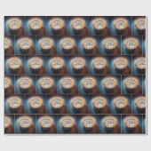 多くのキャンドルのあるお誕生日ケーキ ラッピングペーパー (フラット)