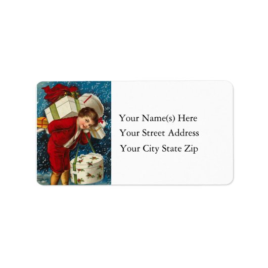 多くのクリスマスのパッケージのヴィンテージの宛名ラベル ラベル (正面)