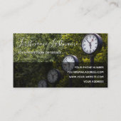 多くのクロックやる気を起こさせるグレー長方形モノグラム 名刺 (裏面)