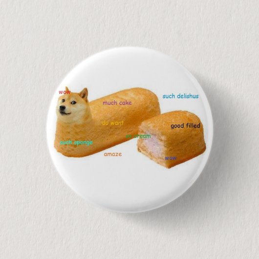 多くのケーキDogeButton 缶バッジ (正面)