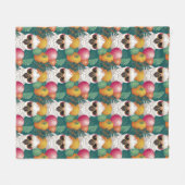 多くのコクールカトゥー着シェードプリント フリースブランケット (正面(横))