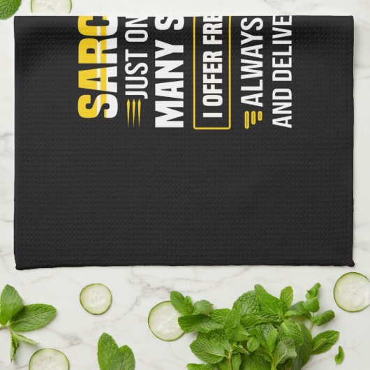 多くのサービスの一つだけを皮肉る キッチンタオル (折り畳み)