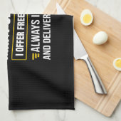 多くのサービスの一つだけを皮肉る キッチンタオル (四つ折り)