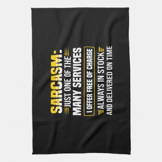 多くのサービスの一つだけを皮肉る キッチンタオル (縦)