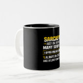 多くのサービスの一つだけを皮肉る ツートーンマグカップ (正面左)