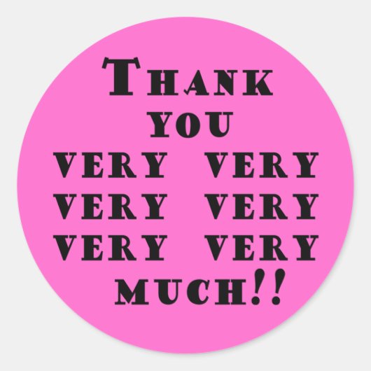 多くのステッカー非常に非常に非常にありがとう ラウンドシール (正面)