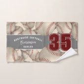 多くのソフトボールアスリート名カスタムの色 ハンドタオル (ハンドタオル)