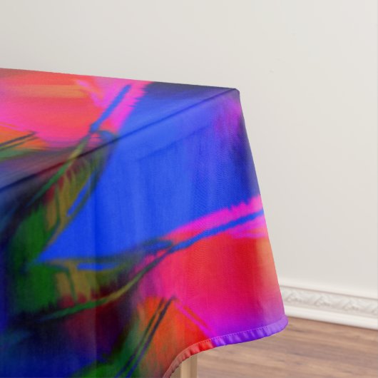 多くのツイスト正方形とカラフル'ブラシストローク' テーブルクロス (インサイチュ)