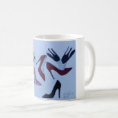 多くのハイヒールの靴たくさんの色とスタイル コーヒーマグカップ (正面右)