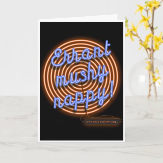 多くのハッピーリターンおもしろいアナグラム カード (黄色い花)