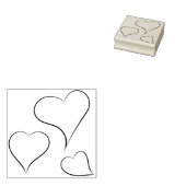 多くのハートスタンプ ラバースタンプ (押印)