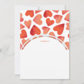 多くのハートバレンタインデー招待状 招待状 (裏面)