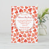 多くのハートバレンタインデー招待状 招待状 (スタンド正面)
