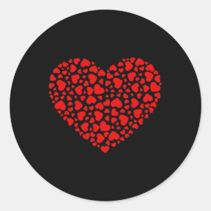 多くのハートバレンタインデー男の子ガールズキッズ ラウンドシール