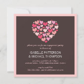 多くのハートラブ婚約パーティ招待状 招待状 (正面)