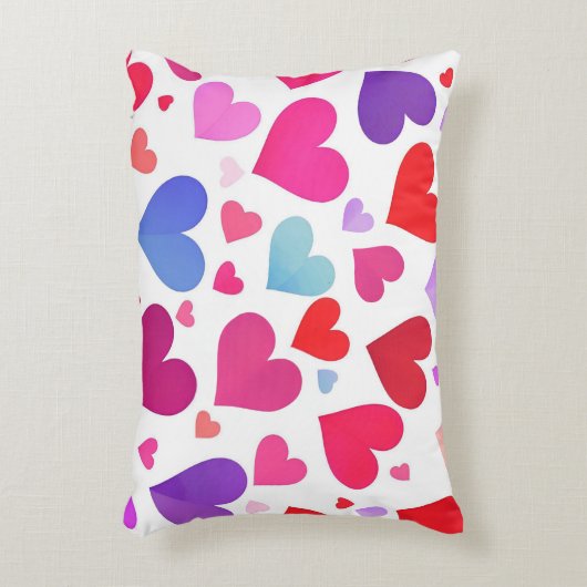 多くのハート アクセントクッション (正面(垂直))