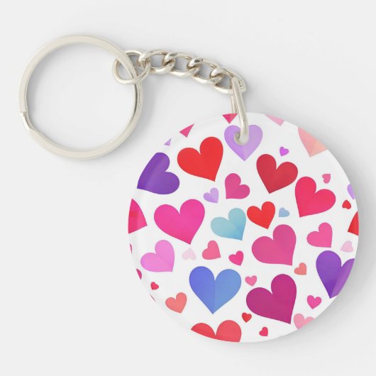 多くのハート キーホルダー (正面)