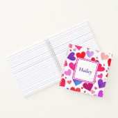 多くのハート ノートブック (内部)
