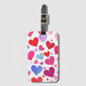 多くのハート ラゲッジタグ (正面縦)