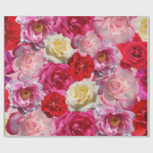 多くのバラ包装紙 ラッピングペーパー (フラット)