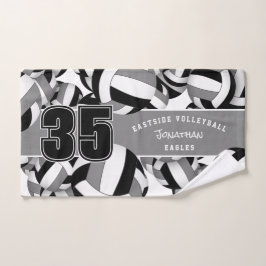 多くのバレーボールのスポーツチームはブラックグレーを贈る ハンドタオル