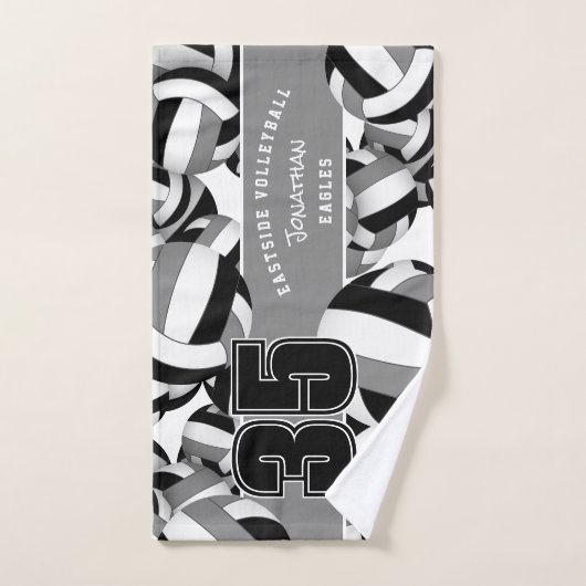 多くのバレーボールのスポーツチームはブラックグレーを贈る ハンドタオル (ハンドタオル)