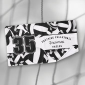 多くのバレーボール競技団体名白黒 ハンドタオル