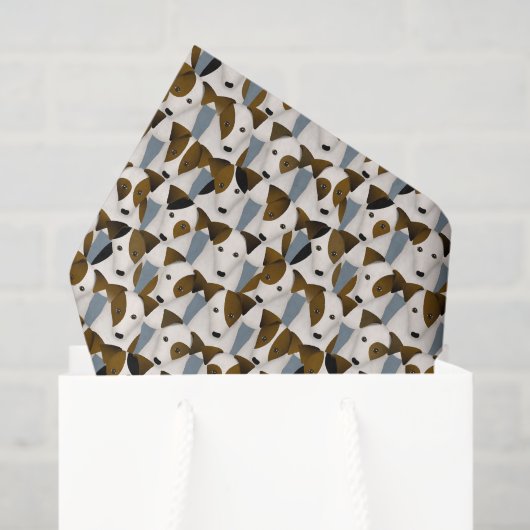 多くのパーソン・ジャック・ラッセル・テリアーズ・パターン 薄葉紙 (ギフトバッグ)