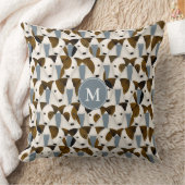 多くのパーソン・ジャック・ラッセル・テリア犬パターン クッション (ブランケット)