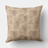 多くのヒョウの柔らかい日焼け色の繰り返しパターン クッション (裏面)