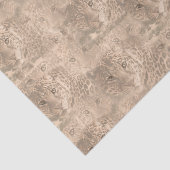 多くのヒョウの柔らかい日焼け色の繰り返しパターン 薄葉紙 (詳細)