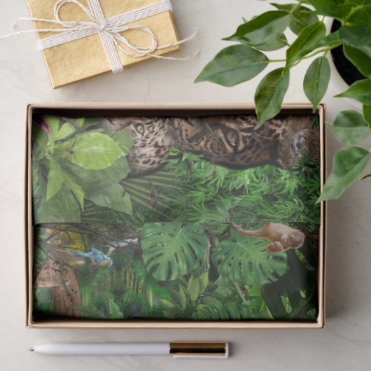 多くのヒョウの柔らかい日焼け色の繰り返しパターン 薄葉紙 (ギフト)