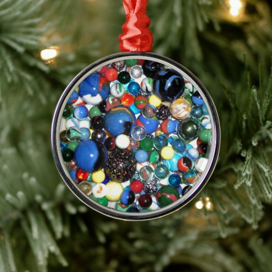 多くのビー玉 メタルオーナメント (ツリー)